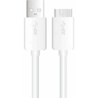 Sinox USB 3 type B stik til USB type A i hvid