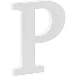 Træbogstav P - hvid 20 cm høj