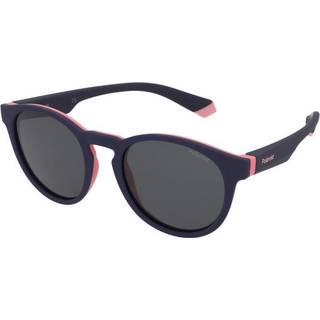 Polaroid Børn PLD 8048/S BR0/M9 Solbriller Plast Blå/Rosa Grå Rund - Blå/Rosa