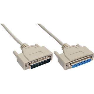 25pin D-Sub Seriel hun/han kabel 1.8 m