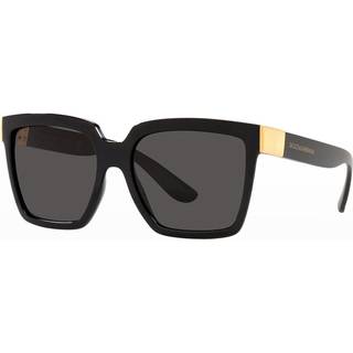 Dolce & Gabbana Kvinde DG6165 501/87 Solbriller Nylon Sort Grå Firkantet Normal