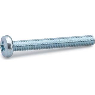 FAST maskinskrue med rundt hoved, elforzinket, 6,0 x 12 mm - 100 stk.