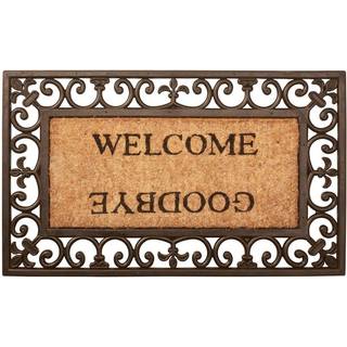 Fussmatte Welcome / Goodbye Nostalgie Fussabtreter Gummi / Kokos 75x45cm