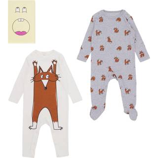 Stella McCartney Kids Baby set of 2 cotton jersey onesies - white - M 18
