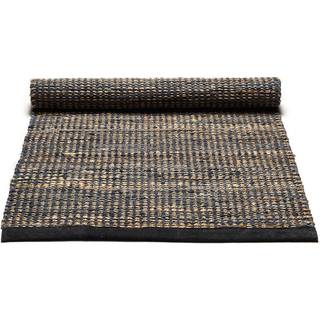 Rug Solid - Tæppe jute læder, graphite - 75x200 cm.