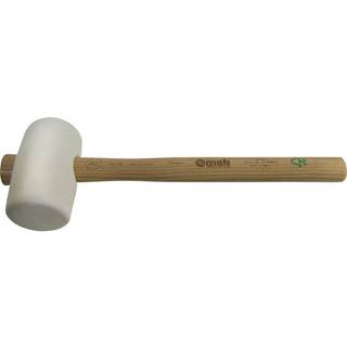 Gummihammer rund/flad bane hvid ø65 mm