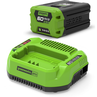 Greenworks, GSK60B2, Starter-sæt, 60V, Universal lader m/ 2Ah Batteri