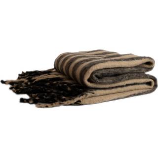 Byon Edien Blanket 125x150 Cm Black/beige - Plaider & Tæpper Uld Sort - 5219800401