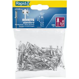 RAPID Blindnitter alu, ø3,2x8mm (100)