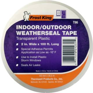 Frost King Clear Plastic Weatherseal Tape 2 """" X 100 '