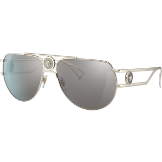 Versace Mand VE2225 12526G Solbriller Metal Guld Grå Pilot Spejlet Spejl