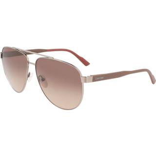 Calvin Klein Unisex CK21132S 014 Solbriller Metal Rifle tønde Brun Pilot Skygge