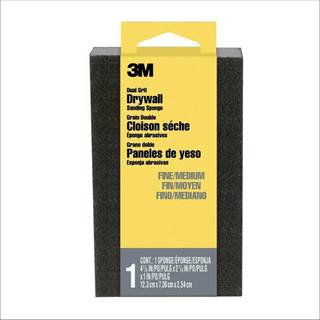 3m gipsvægslibning svamp Fin/medium gryn Dual Grit Block Medium Grit for at fjerne fint grus for at udjævne ideal til slibning og udjævning af le