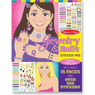 Melissa & Doug Jewelry and Nails Glitter Sticker Pad - 360 klistermærker 15 ansigter