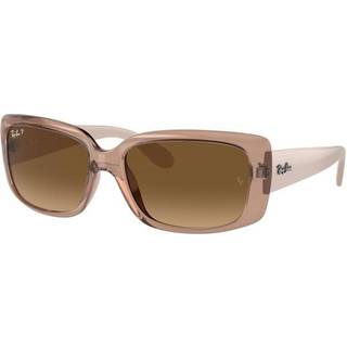 Ray - Ban Kvinde RB4389 6644M2 Solbriller Acetat Brun Brun Pillow Polariseret Skygge