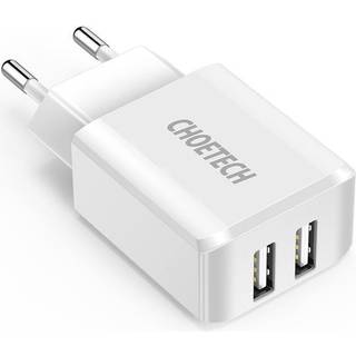 Choetech 10W 2-Port Oplader, Hvid