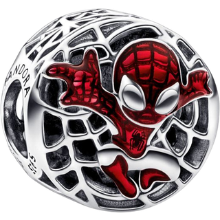 Pandora Marvel Spiderman City Charm - Silver - Red