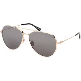 TOM FORD Unisex FT0996 DASHEL-02 28A Solbriller Metal Guld Grå Pilot Normal