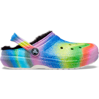 Crocs kids Classic Lined Spray Dye Clogs White / Multi 36