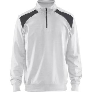 Blåkläder 3353 Sweatshirt half zip / Sweatshirt half zip - M - Hvid/Mørk Grå