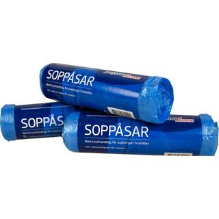 Polynova Nissen 6000009 Affaldspose med bindehåndtag, 30 l, 25/rulle