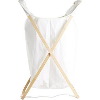 Vasketøjskurv bambus foldbar
