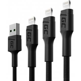 Green Cell KABGCSET04 Lightning kabel 2 m Sort
