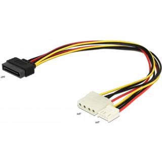 4 pin molex og 4 pin floppy til SATA power | 30 cm