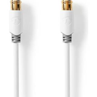 Nedis F Quick - F Quick Cables | F Han Quick | F Han Quick | Guldplateret | 75 Ohm | Dobbelt afskærmet | 5.00 m | Runde | PVC | Hvid | Window Box