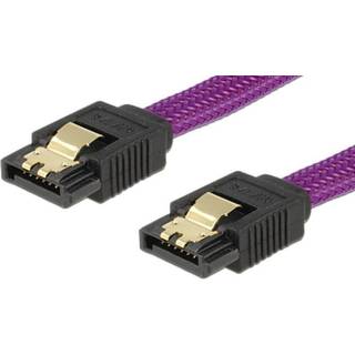 Delock - SATA 600 nylon kabel - Lilla - 100 cm