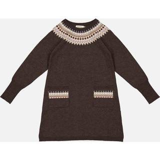MarMar Copenhagen Strikkjole Rose Brown Mix 80 cm  Brun  80 cm  kvinde