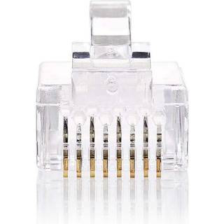 RJ45 Modularstik til Blød Cat 5 UTP kabel - 10 stk.