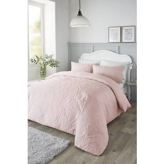 Serene Serene Pink Luana quilted Duvet Cover Set