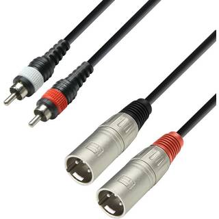 3 Star XLR Han til Phono Stereokabel