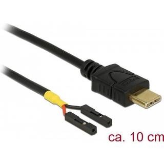 USB-C han til 2 x Pin han strømkabel - 10 cm