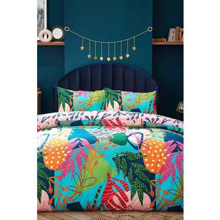 Furn furn. Multicolour Coralina Abstract Reversible Duvet Cover And Pillowcase Set
