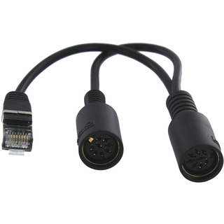 Cavus Powerlink Y-adapter til RJ45 (2x 8 pol. DIN - 1x RJ45) | PRIS-MATCH