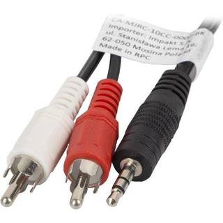 Lanberg lydkabel 3.5mm til 2xRCA (1.5 Meter) Sort