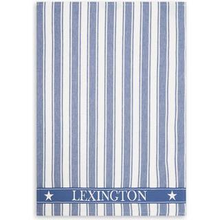 Lexington Icons Waffle Striped viskestykke 50x70 cm Blue/White
