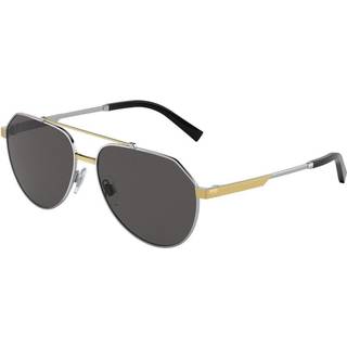 Dolce & Gabbana Mand DG2288 131387 Solbriller Stål Sølv Grå Pilot Normal