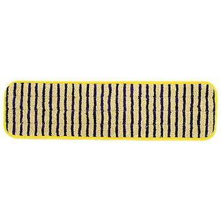 Rubbermaid Commercial Products Hegen Microfiber Super Scrubber Damp Mop Pad 18-tommer gul (FGQ81000YL00)