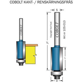 Cobolt 105-013 Kantskærer med styrelejer