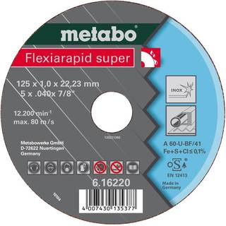 Metabo 4007430135339 - 616216000 Kvalitetsklasse A 36-U - A 46-U - A 60-U Flexiarapid Super Inox HydroResist