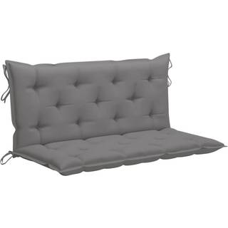 hynde til havebænk 120x(50+50)x7 cm stof grå