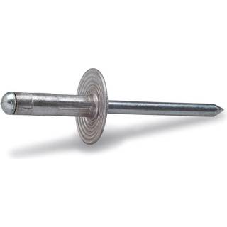 FAST blindnitte/popnitte med stor skive, elforzinket, 4,8 x 16,9 mm - 100 stk.