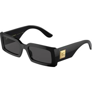 Dolce & Gabbana Kvinde DG4416 501/87 Solbriller Acetat Sort Grå Firkantet Normal