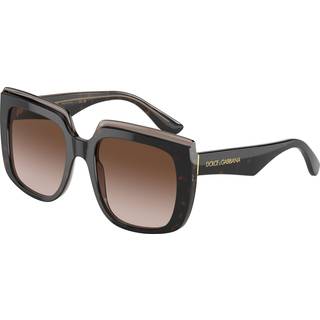 Dolce & Gabbana Kvinde DG4414 502/13 Solbriller Acetat Guld Brun Firkantet Normal Skygge