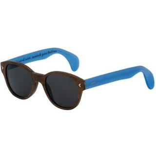 Lozza Unisex SL1913M MACHO ANCP Solbriller Acetat Brun Grå Rund Polariseret