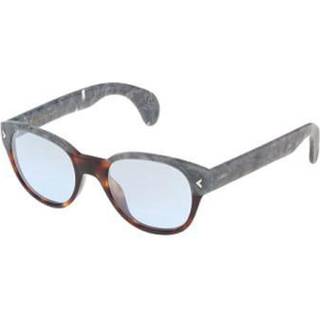 Lozza Unisex SL1913M MACHO 9AYX Solbriller Acetat Grå Blå Rund Normal Skygge