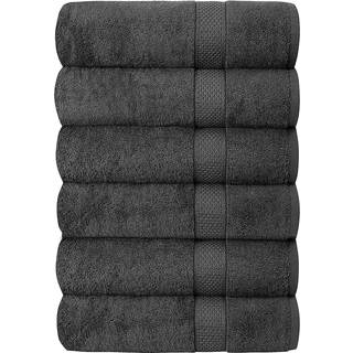 QUBA LINEN HOTEL & SPA 100% BOMULLE BARDEHOVLEDER Sæt på 6-24x48 tommer Ultra Soft Meget absorberende daglig brug Ideel til bruserpool og gymnast